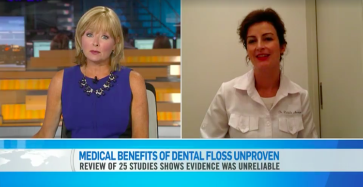Dr. Archer being interviewed by CTV News Channel about the latest flossing developments