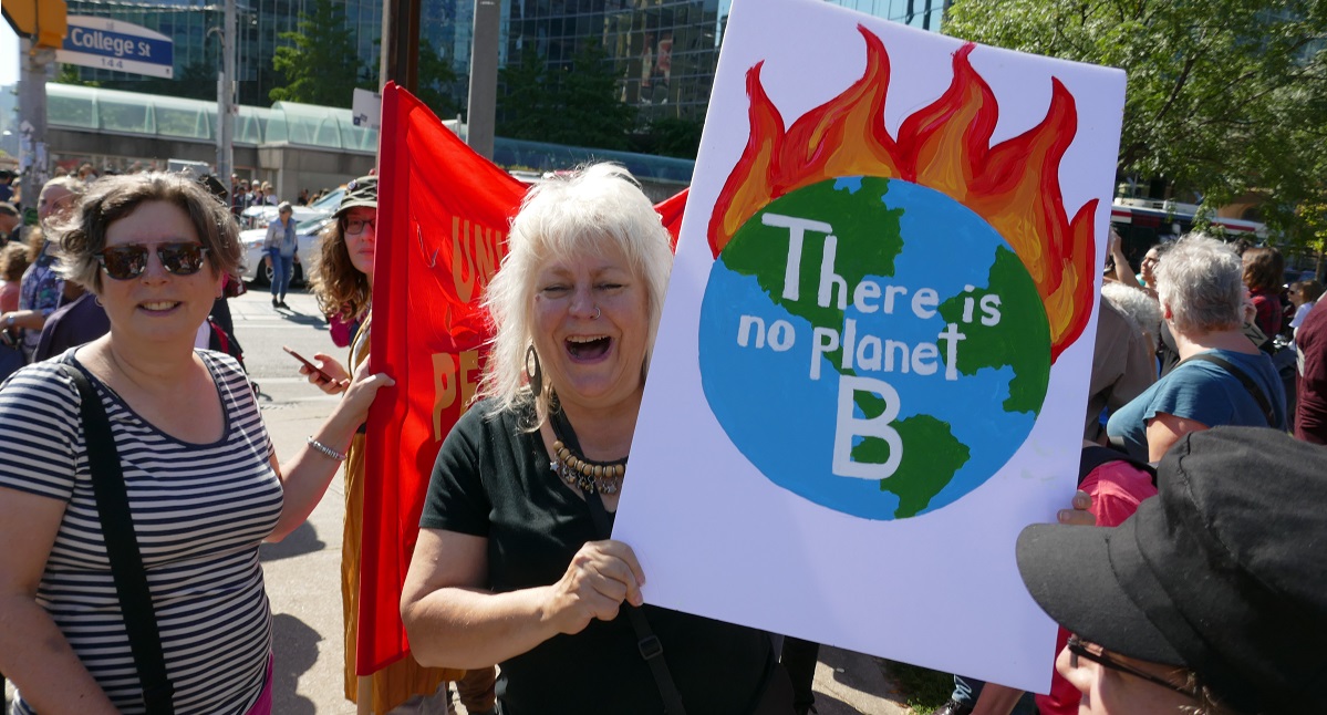 Green minded people vow to make change at Climate Strike Toronto Friday Sept 27th 2019