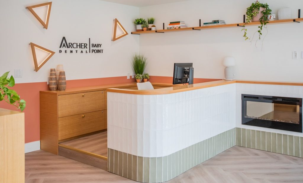 front reception area of Archer Dental Baby Point