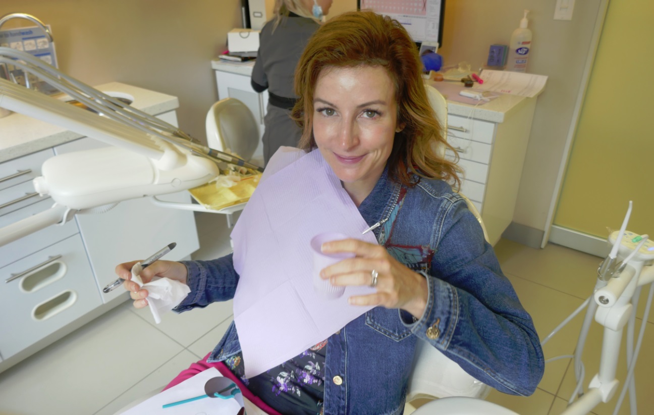 Dr Natalie Archer as dental patient at Archer Dental.